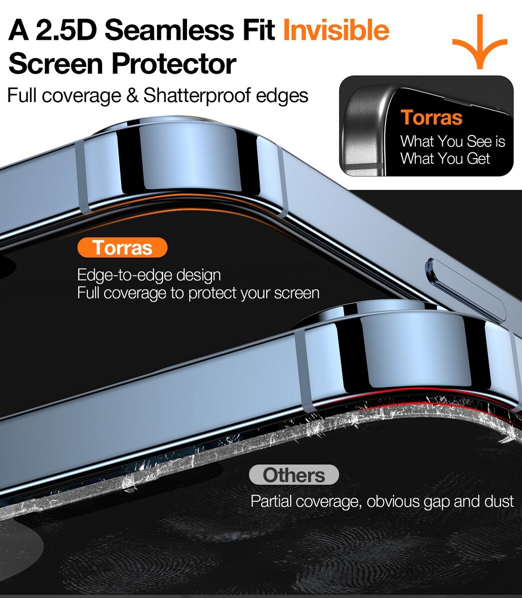 Película de Vidro Torras Easy Install Master para iPhone 13/13 Pro/14 4