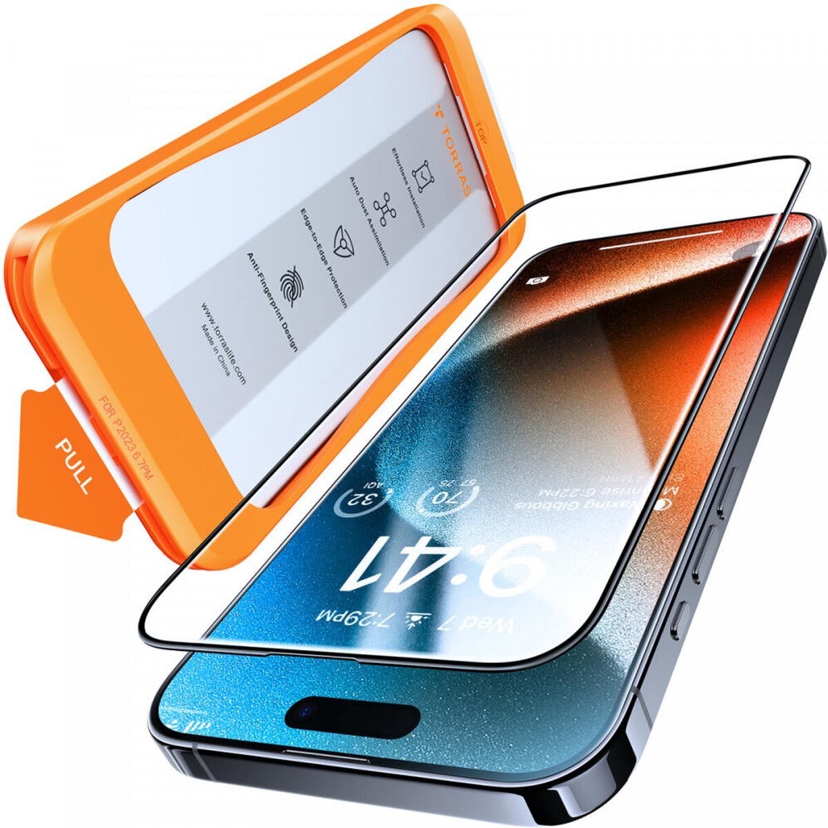 Película de Vidro Torras Install Master para iPhone 15 / 14Pro 2