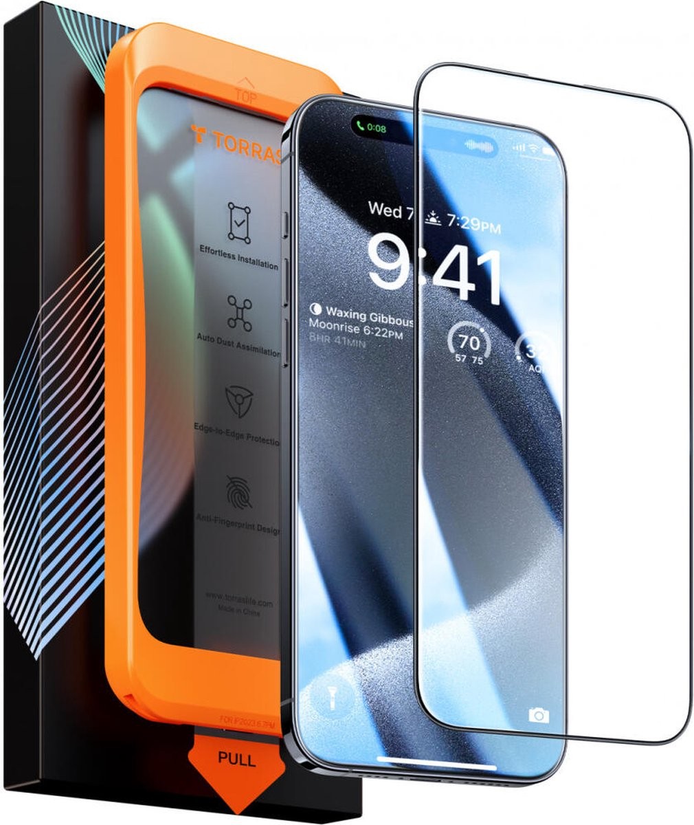 Imagem 0 de Película de Vidro Torras Install Master para iPhone 15 Plus