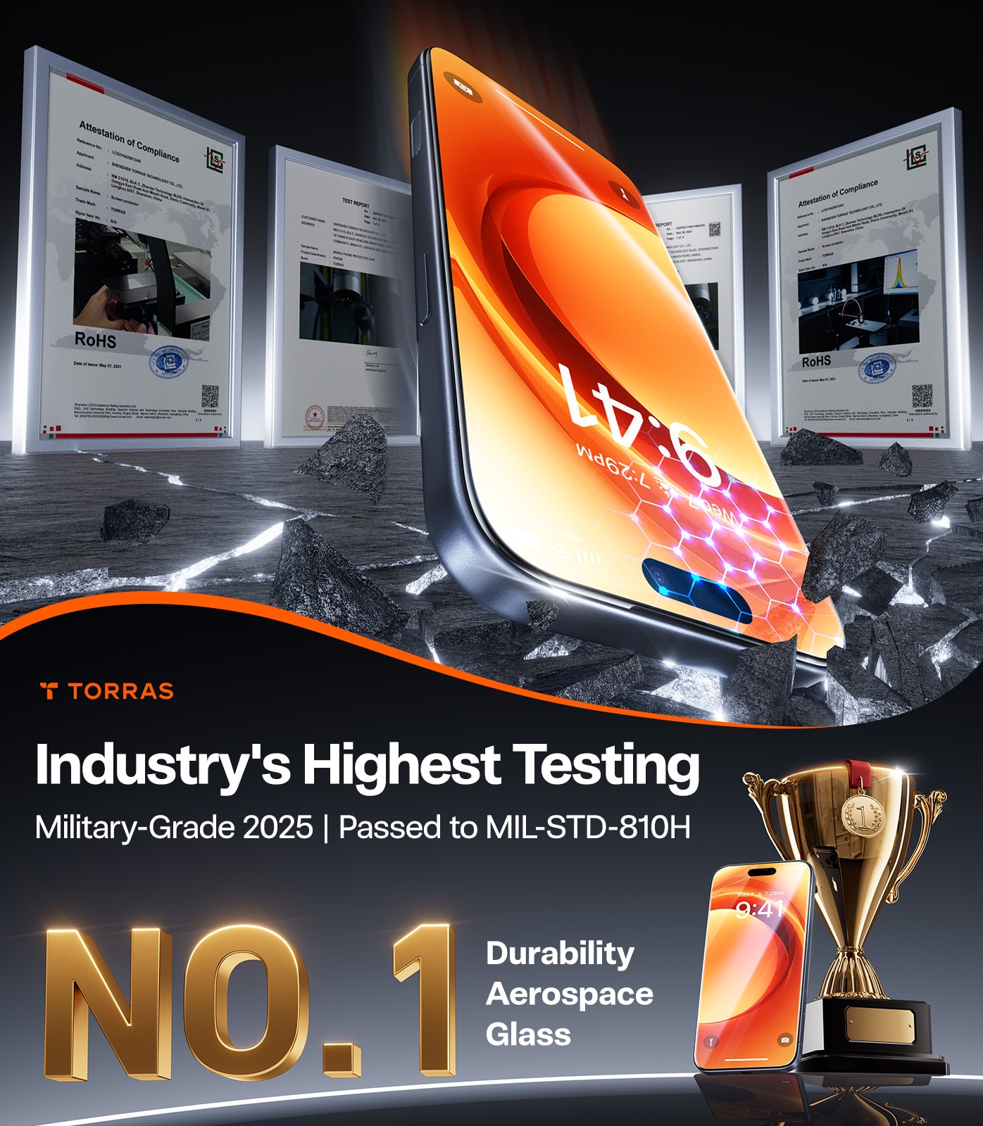 Protetor de Ecrã Torras Install Master iPhone 17 Pro Max Transparente-2