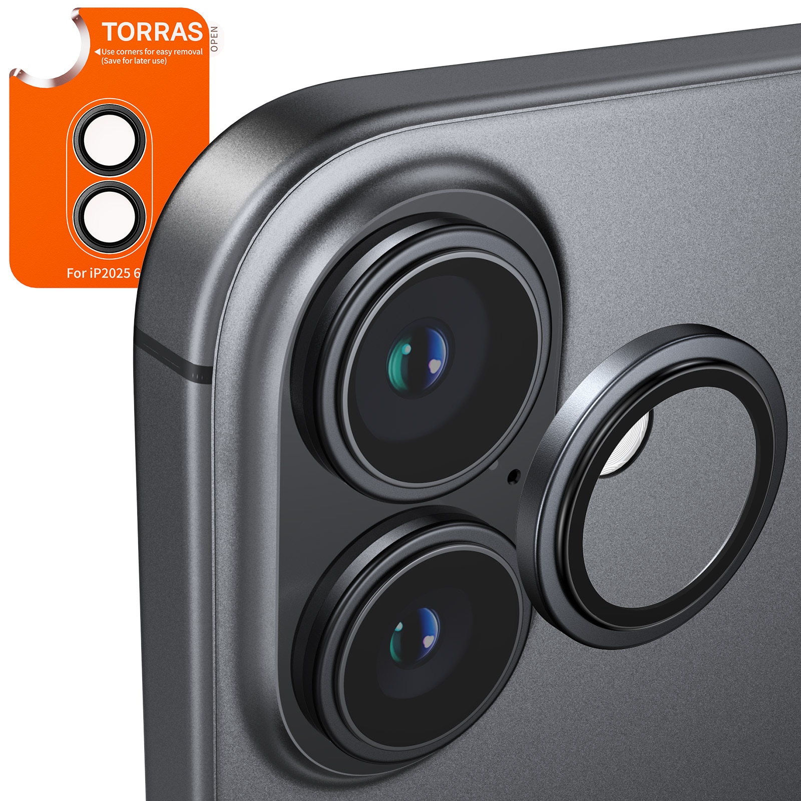 Protetor de Lente Torras para iPhone 17 - Preto Preto-1
