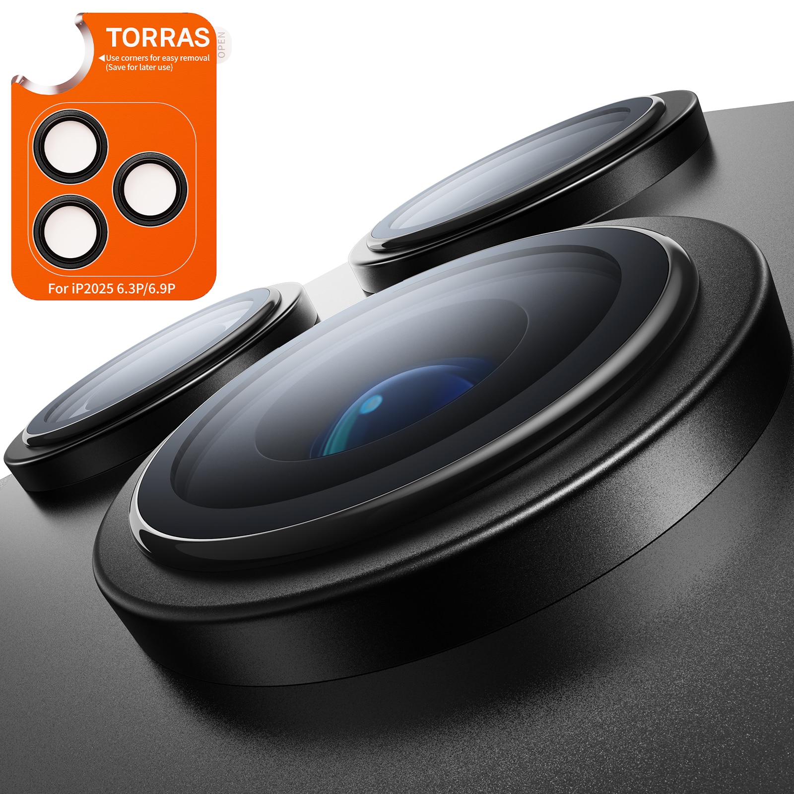 Protetor de Lente Torras para iPhone 17 Pro - Preto Preto-1