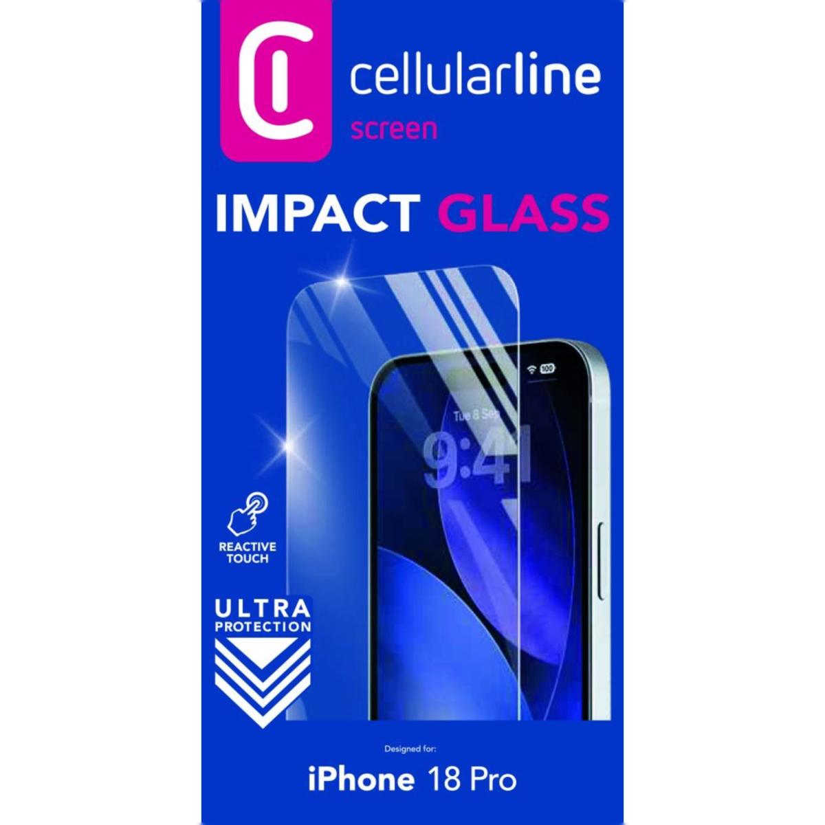 Vidro Temperado Cellularline para iPhone 18 Pro Transparente-2
