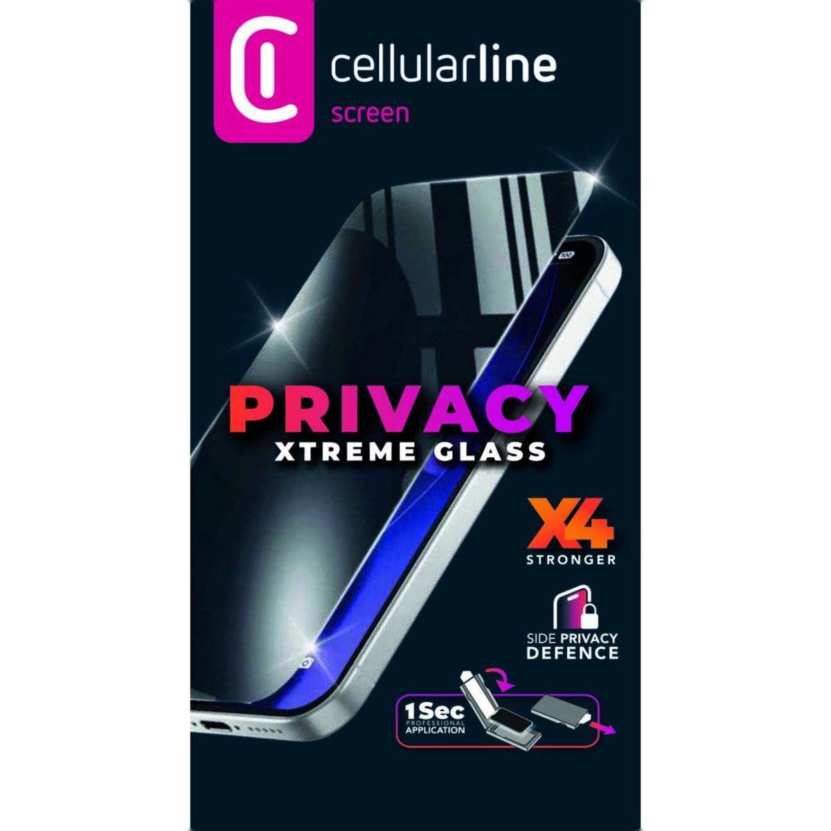Vidro Temperado Reforçado Cellularline para iPhone 18 Pro Transparente-2