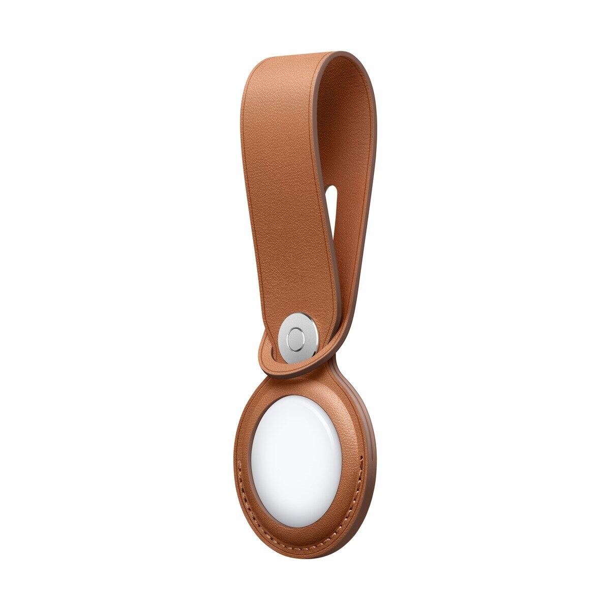 AirTag Apple Leather Loop - Castanho Caramelo Castanho-3