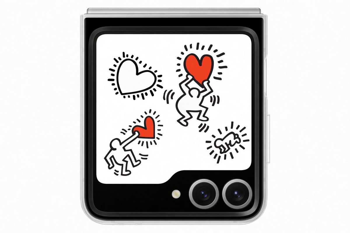 Capa Wallpaper Inteligente para Samsung Galaxy Z Flip 6 - Branco Branco-5