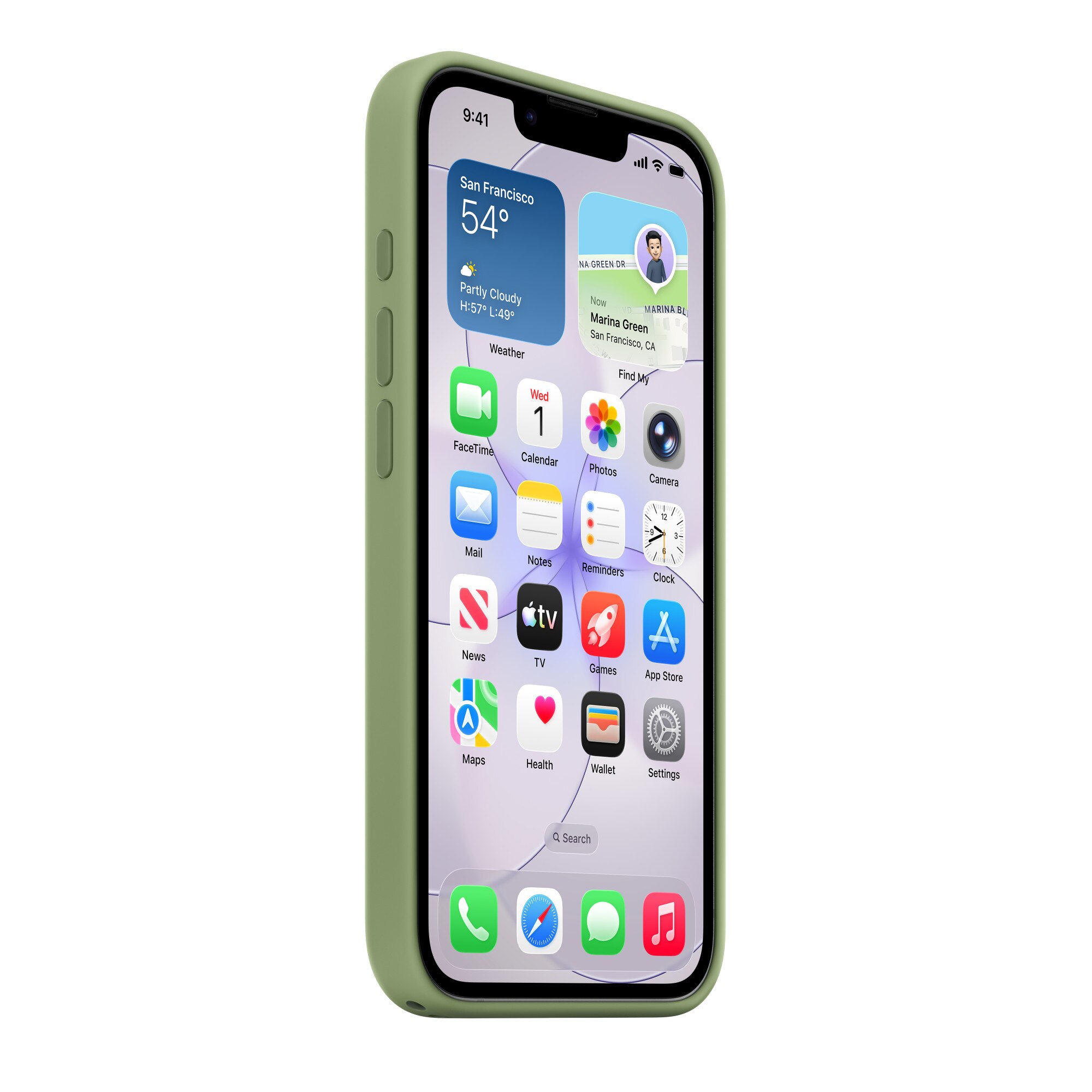 Capa Apple Silicone com MagSafe para iPhone 17e - Light Moss Verde Musgo-4