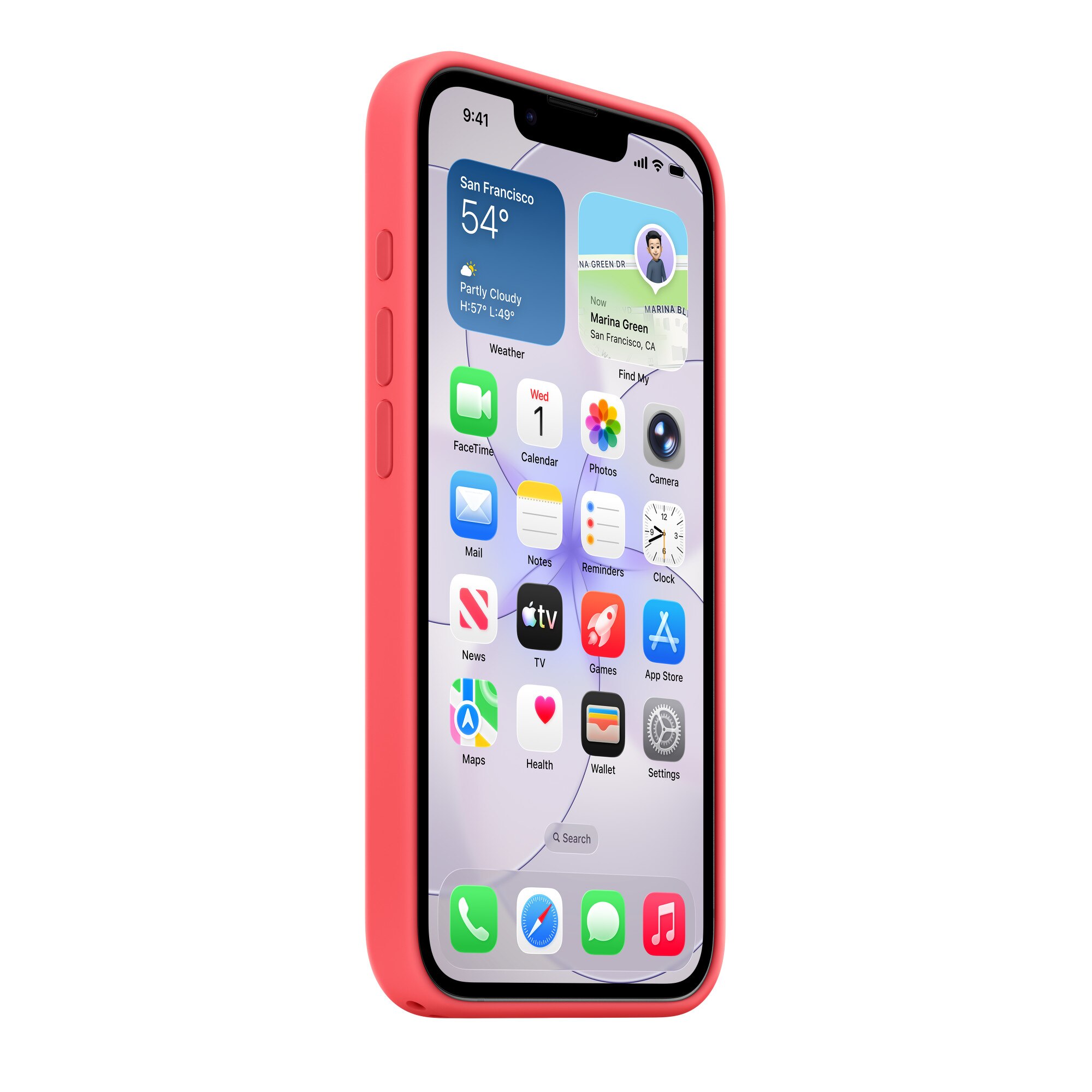 Capa Apple Silicone com MagSafe para iPhone 17e - Bright Guava 4