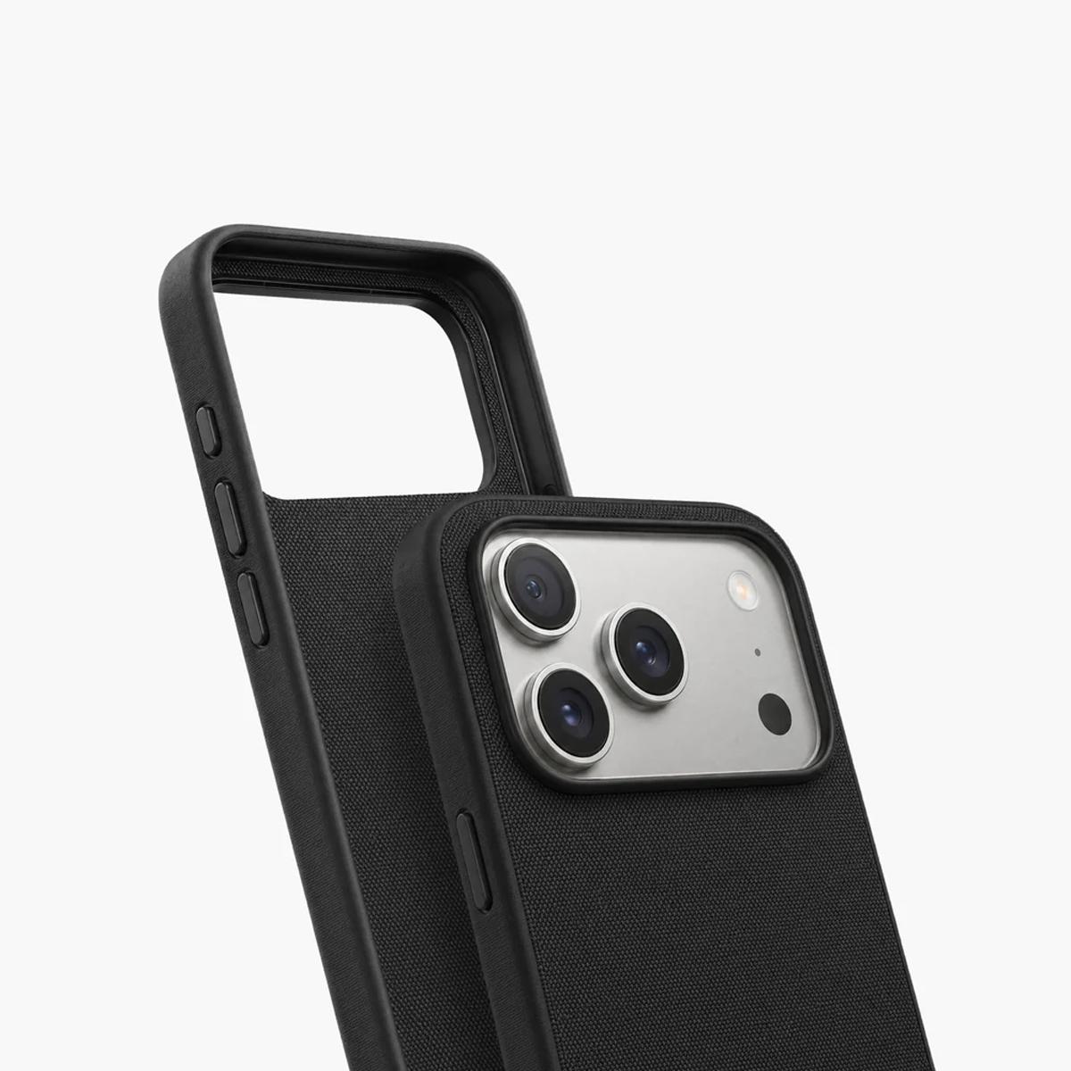 Capa Tecido Entraçado Vonmählen para iPhone 18 Pro / 17 Pro Preto-3