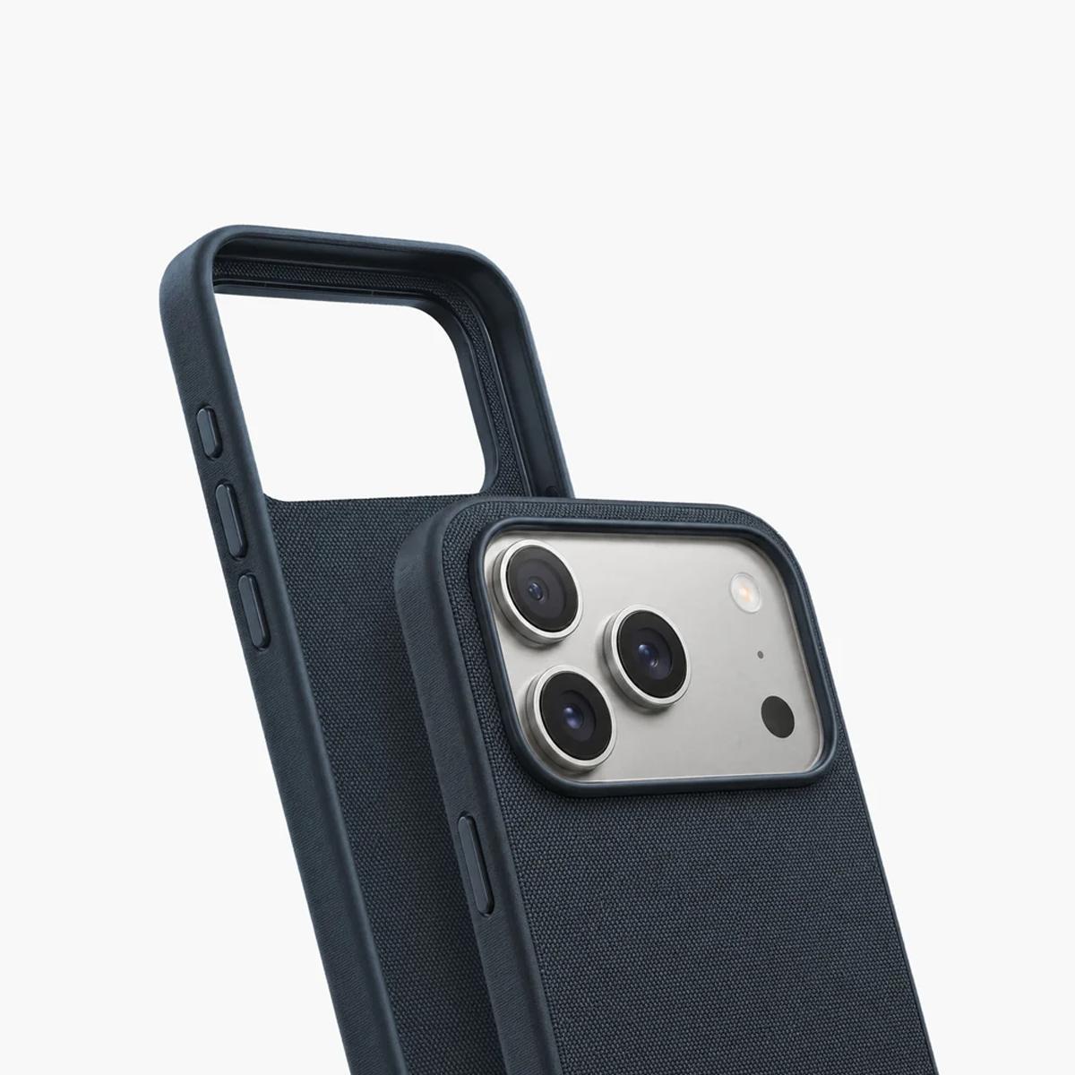 Capa Tecido Entraçado Vonmählen para iPhone 18 Pro Max / 17 Pro Max Azul-3