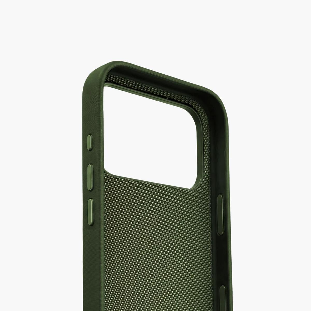Capa Tecido Entraçado Vonmählen para iPhone 18 Pro / 17 Pro Verde-4