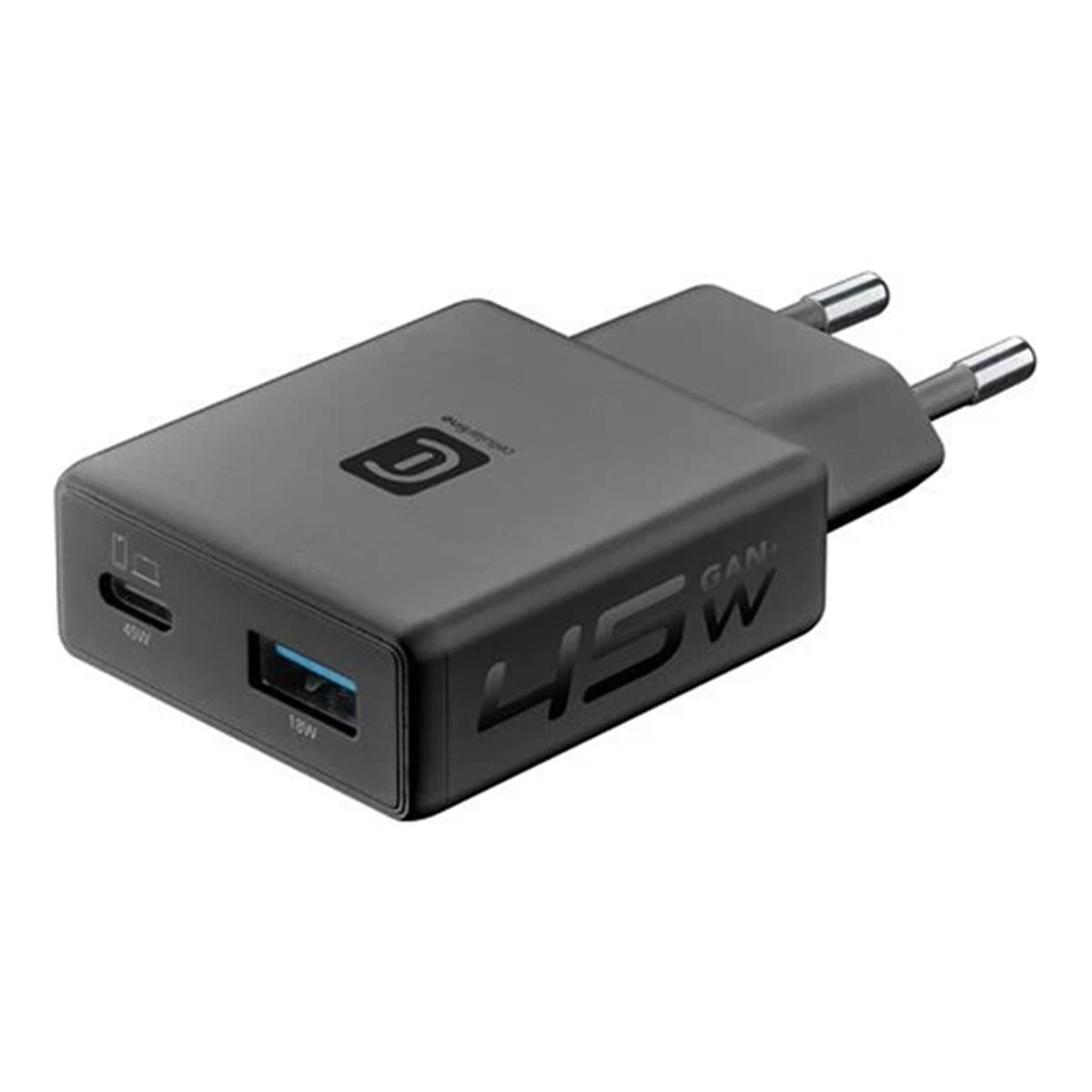 Imagem 0 de Carregador de Parede Cellularline Charger Power Lite 45 W Slim Dual A+C