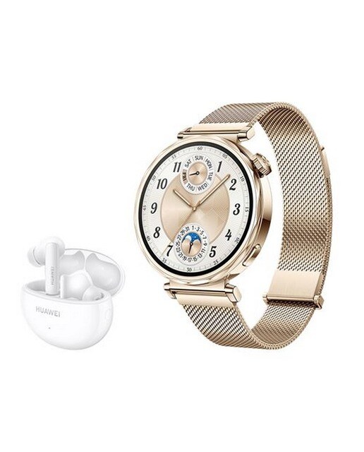 Imagem 0 de Bundle Smartwatch Huawei Watch GT5 41mm + FreeBuds - Dourado / Branco