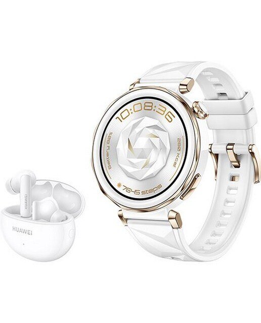 Imagem 0 de Bundle Huawei Watch GT 5 Pro 42 mm - Branco + FreeBuds