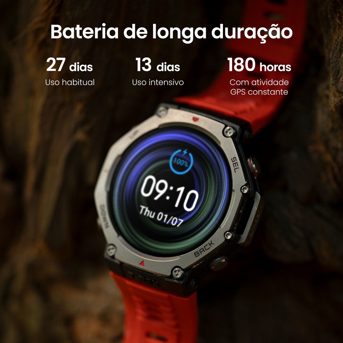 Smartwatch Amazfit T-Rex 3 - Lava Lava-7