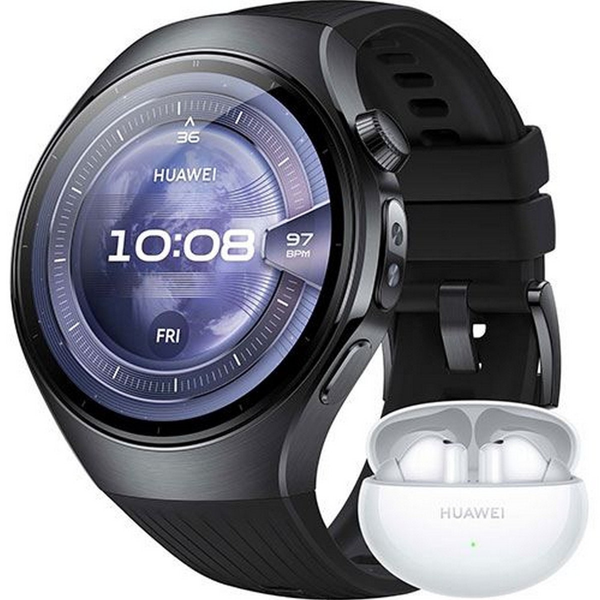 Imagem 0 de Bundle Huawei Watch 5 46mm - Titanium Black + Freebuds 6i