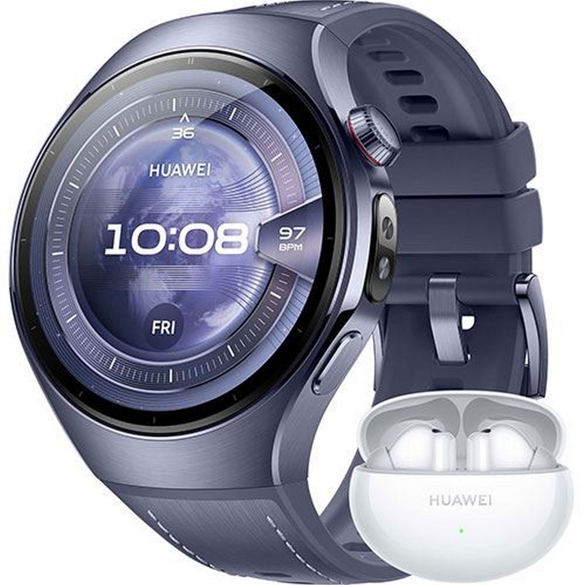 Imagem 0 de Bundle Huawei Watch 5 46mm + Freebuds 6i - Titanium Purple Blue