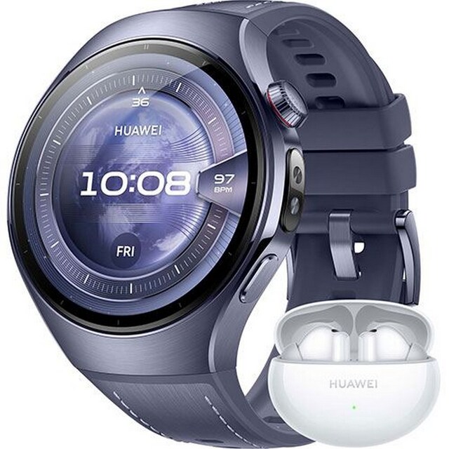 Imagem 0 de Bundle Huawei Watch 5 46mm + Freebuds 6i - Titanium Purple Blue