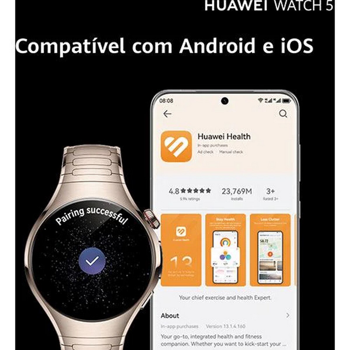 Bundle Huawei Watch 5 42mm + Freebuds 6i - Titanium White 7