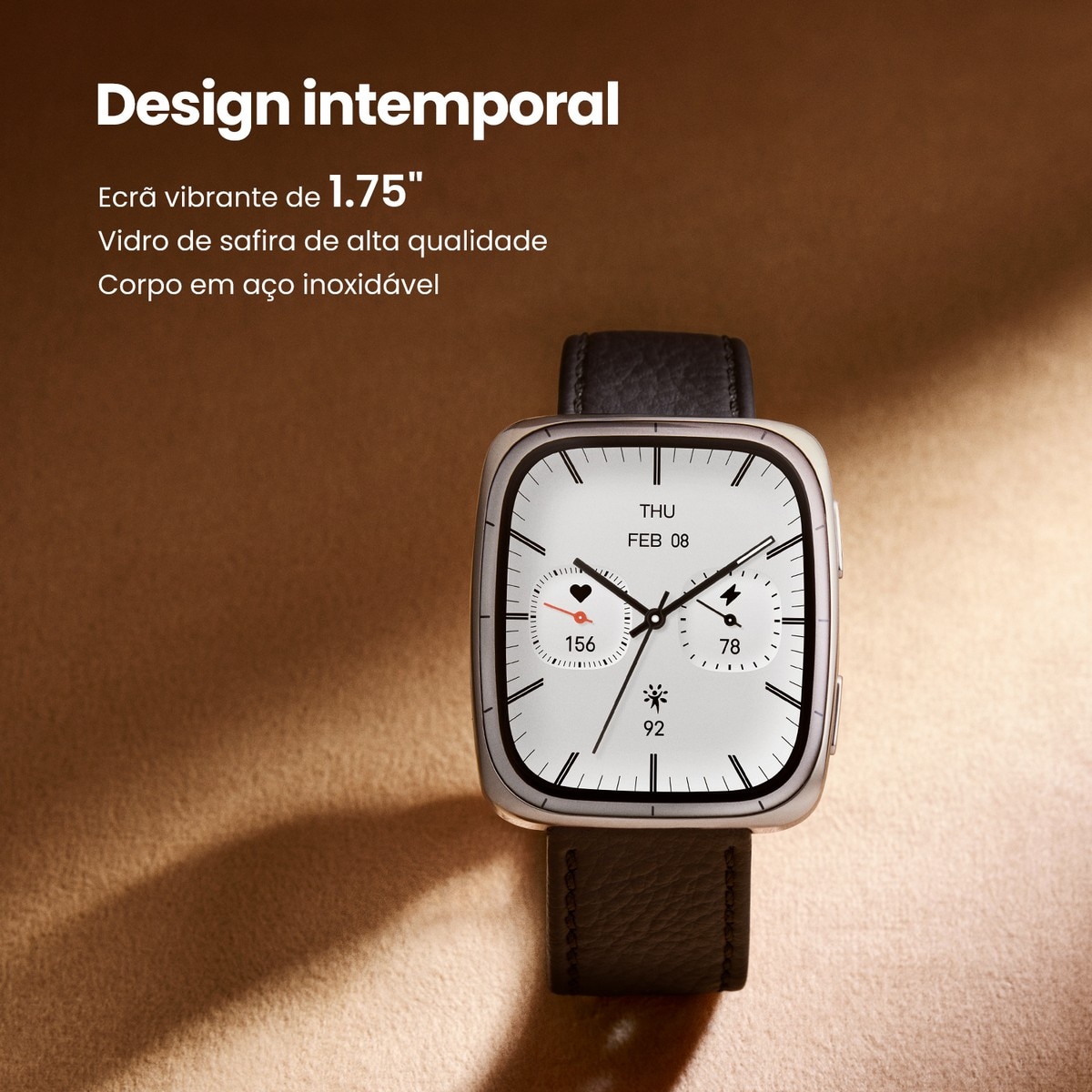 Smartwatch Amazfit Active 2 Square - Preto Preto-7