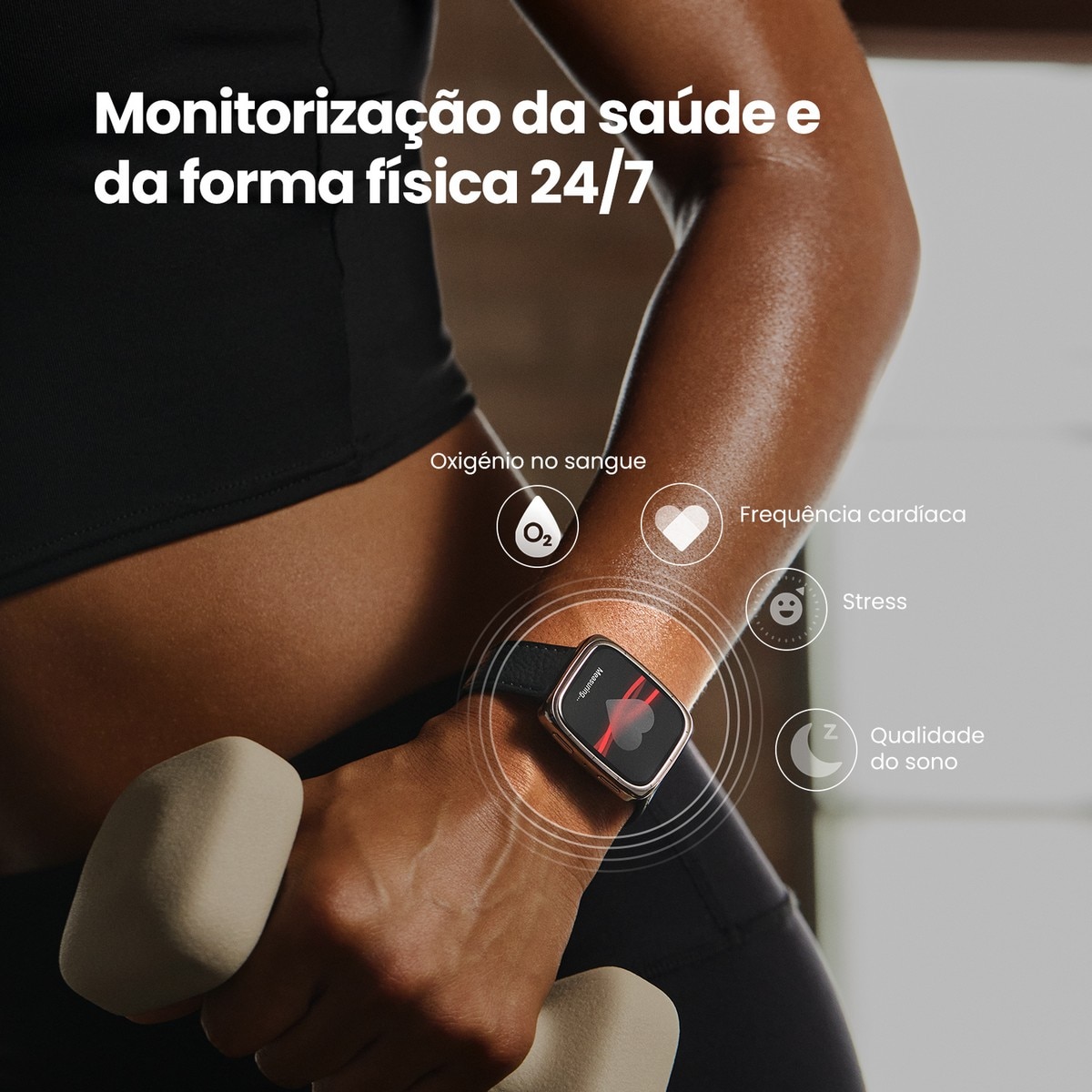 Smartwatch Amazfit Active 2 Square - Preto Preto-8
