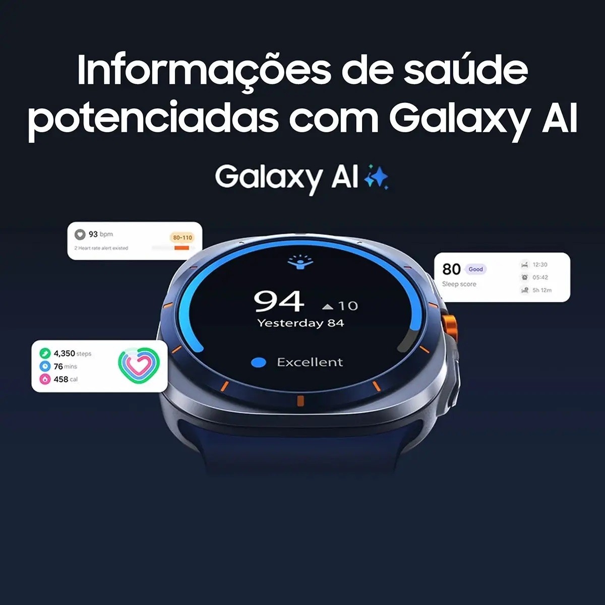 Smartwatch Samsung Galaxy Watch Ultra 2025 LTE 47mm - Azul Titânio Azul Titânio-4