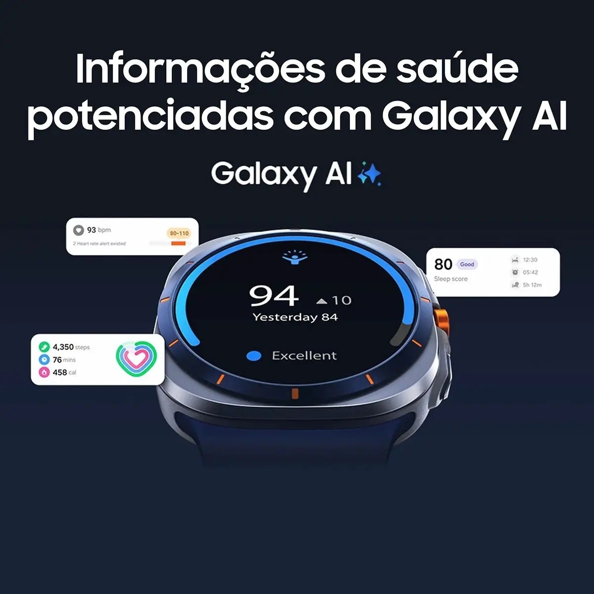 Smartwatch Samsung Galaxy Watch Ultra 2025 LTE 47mm - Cinzento Titânio Cinzento Titânio-4