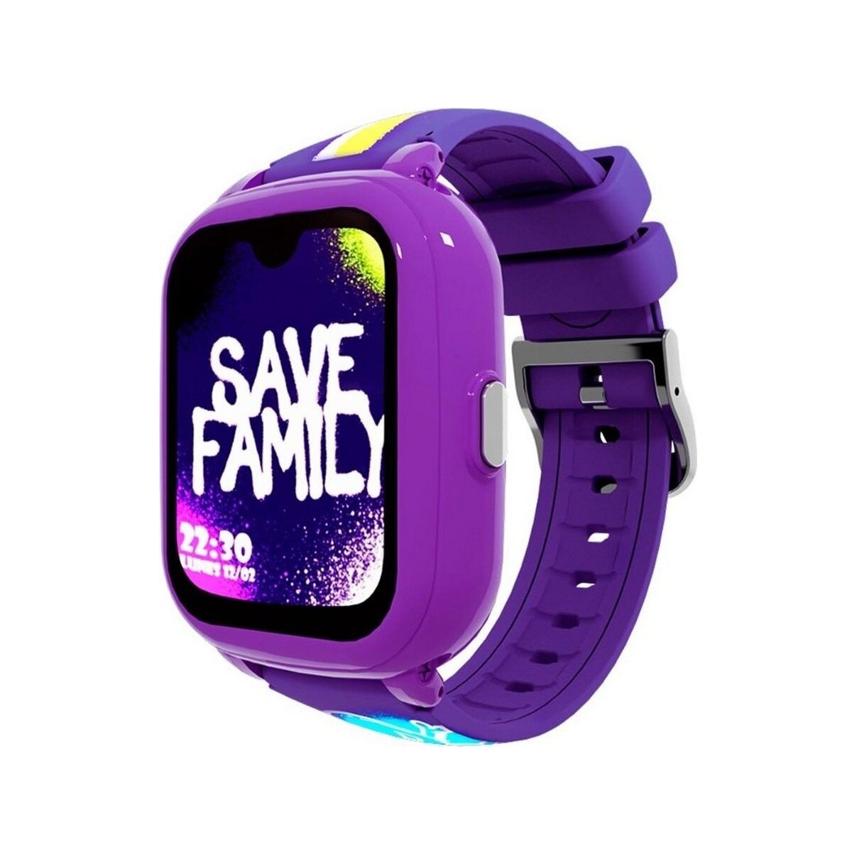 Imagem 0 de Smartwatch Savefamily Iconic Plus 2 Swatch Crianças Silic E - Violeta - Graffiti