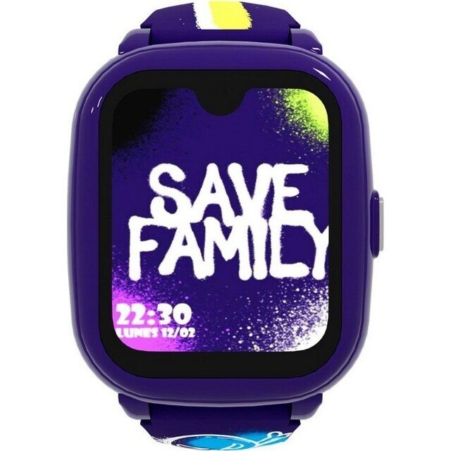Smartwatch Savefamily Iconic Plus 2 Swatch Crianças Silic E - Violeta - Graffiti Violeta-2