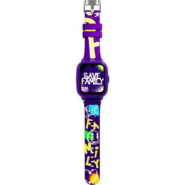 Smartwatch Savefamily Iconic Plus 2 Swatch Crianças Silic E - Violeta - Graffiti Violeta-5