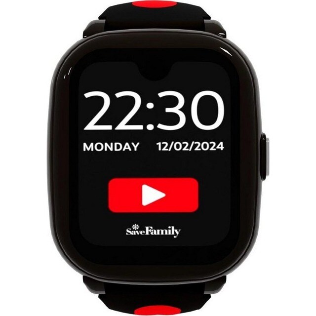 Smartwatch Savefamily Iconic Plus 2 Swatch Crianças Silic E - Preto - Streamer Preto Streamer-2