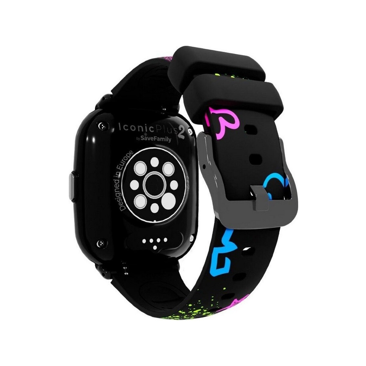 Smartwatch Savefamily Iconic Plus 2 Swatch Crianças Silic E - Preto - Street Preto Street-4