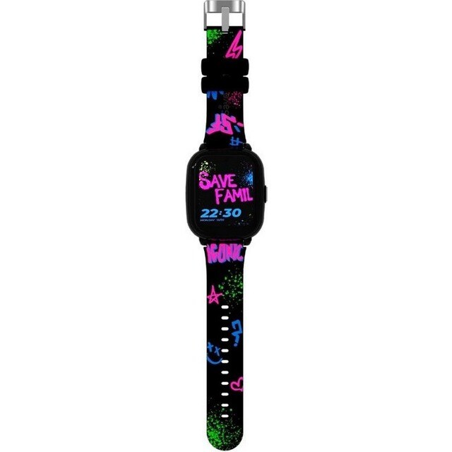 Smartwatch Savefamily Iconic Plus 2 Swatch Crianças Silic E - Preto - Street Preto Street-5