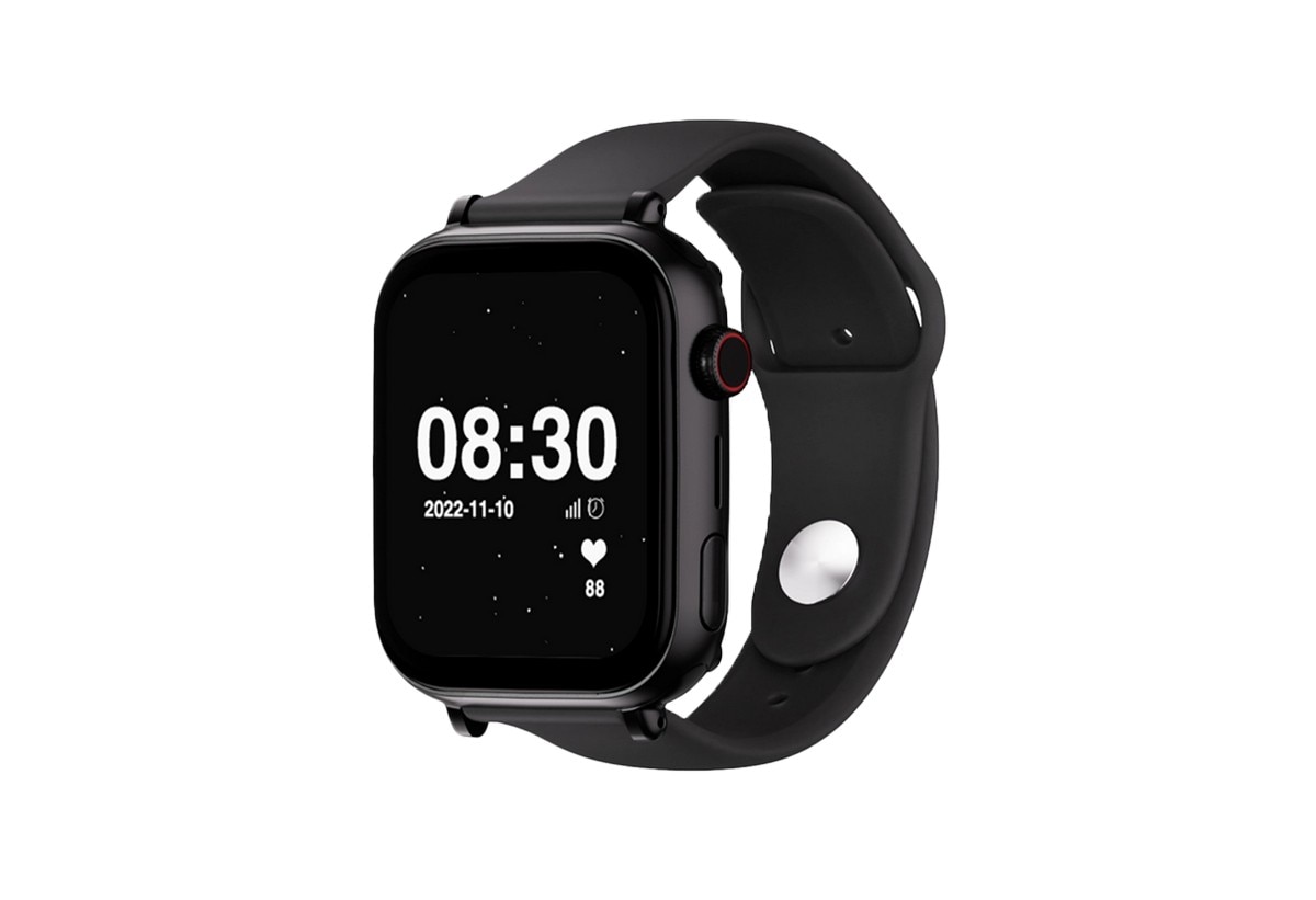 Relógio para Crianças SaveWatch Plus SaveFamily com GPS e Chamada - Aro Preto - Bracelete Silicone Preto Preto-1