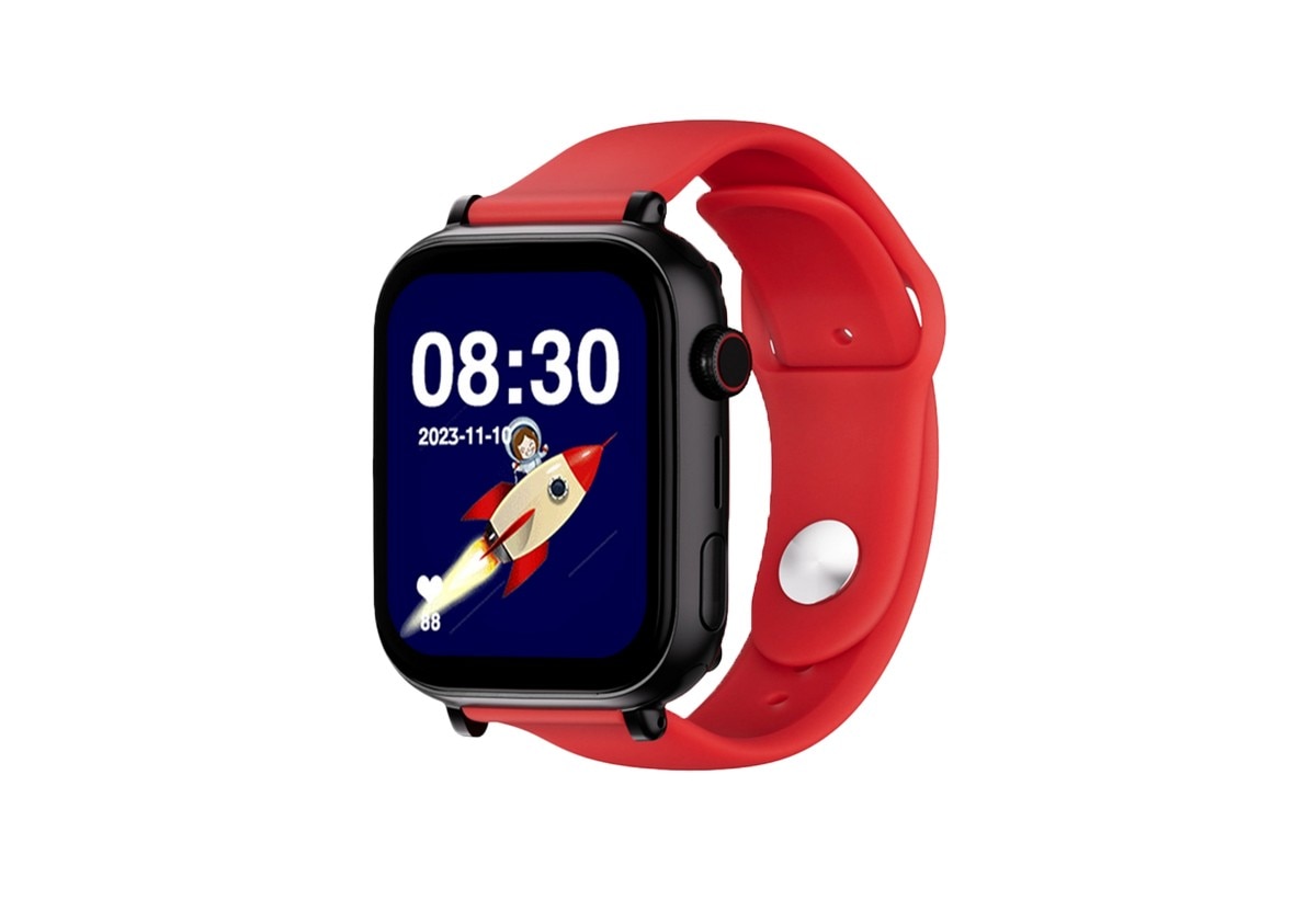 Relógio para Crianças SaveWatch Plus com GPS e Chamada - Aro Preto - Silicone Vermelho Preto/Silicone Vermelho-1
