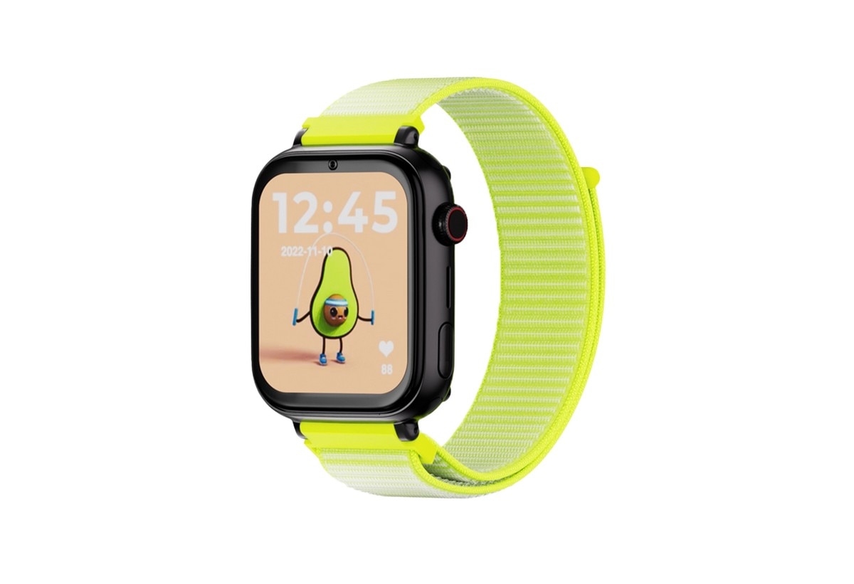 Relógio para Crianças SaveWatch Plus com GPS e Chamada - Aro Preto - Bracelete Tecido Fluor Preto/Tecido Fluorescente-1