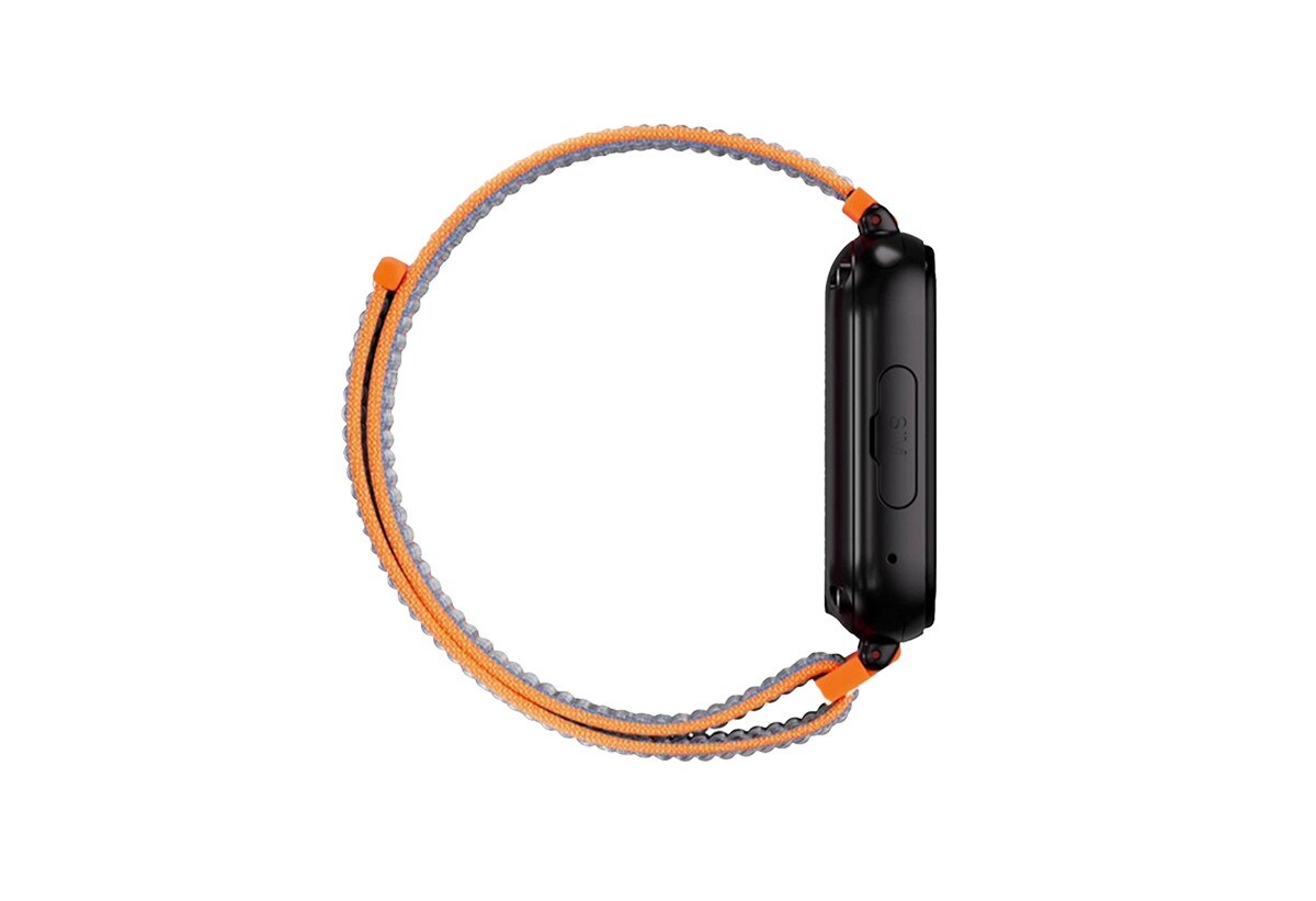 Relógio para Crianças SaveWatch Plus SaveFamily com GPS e Chamada - Aro Preto - Bracelete Tecido Acid Orange Preto-3