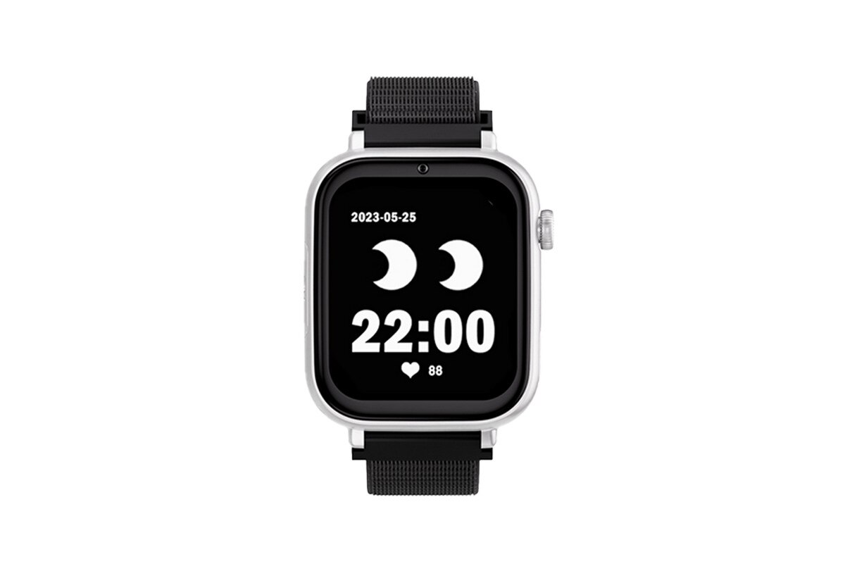 Relógio para Crianças SaveWatch Plus Savefamily com GPS e Chamada - Aro Branco - Bracelete Tecido Preto Branco/Tecido Preto-2