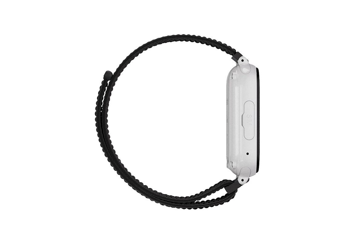 Relógio para Crianças SaveWatch Plus Savefamily com GPS e Chamada - Aro Branco - Bracelete Tecido Preto Branco/Tecido Preto-3