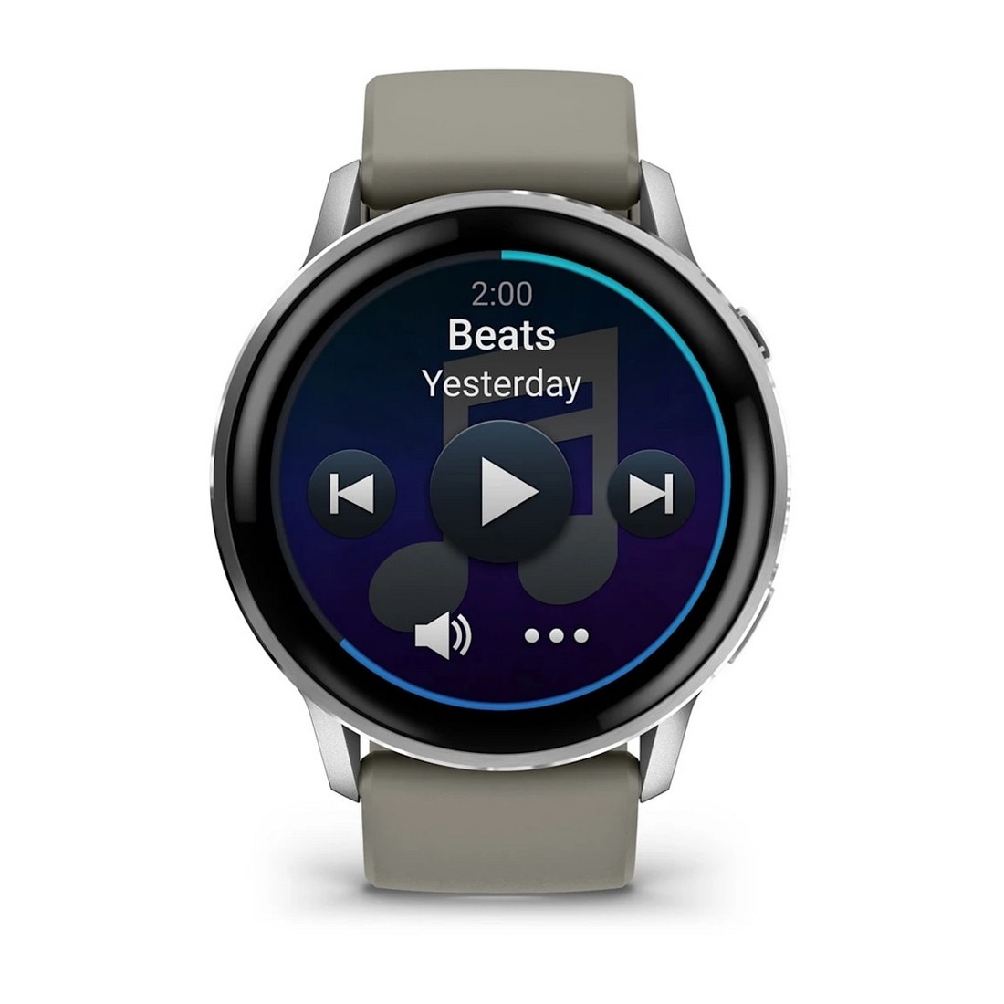 Smartwatch Garmin Venu 4 (45mm) - Aro Prateado com Bracelete Silicone Cinzento Prateado-4
