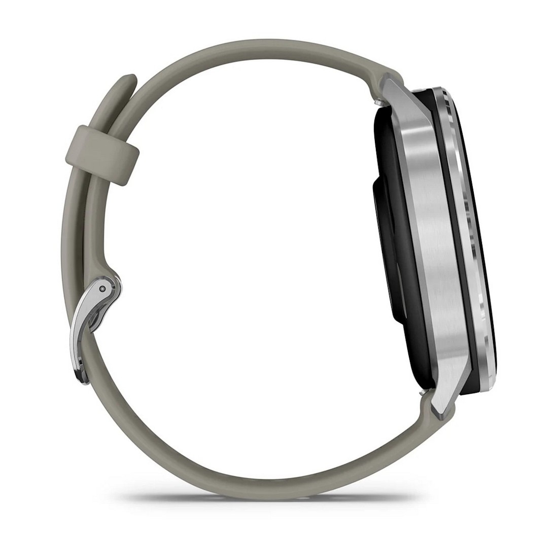Smartwatch Garmin Venu 4 (45mm) - Aro Prateado com Bracelete Silicone Cinzento Prateado-5