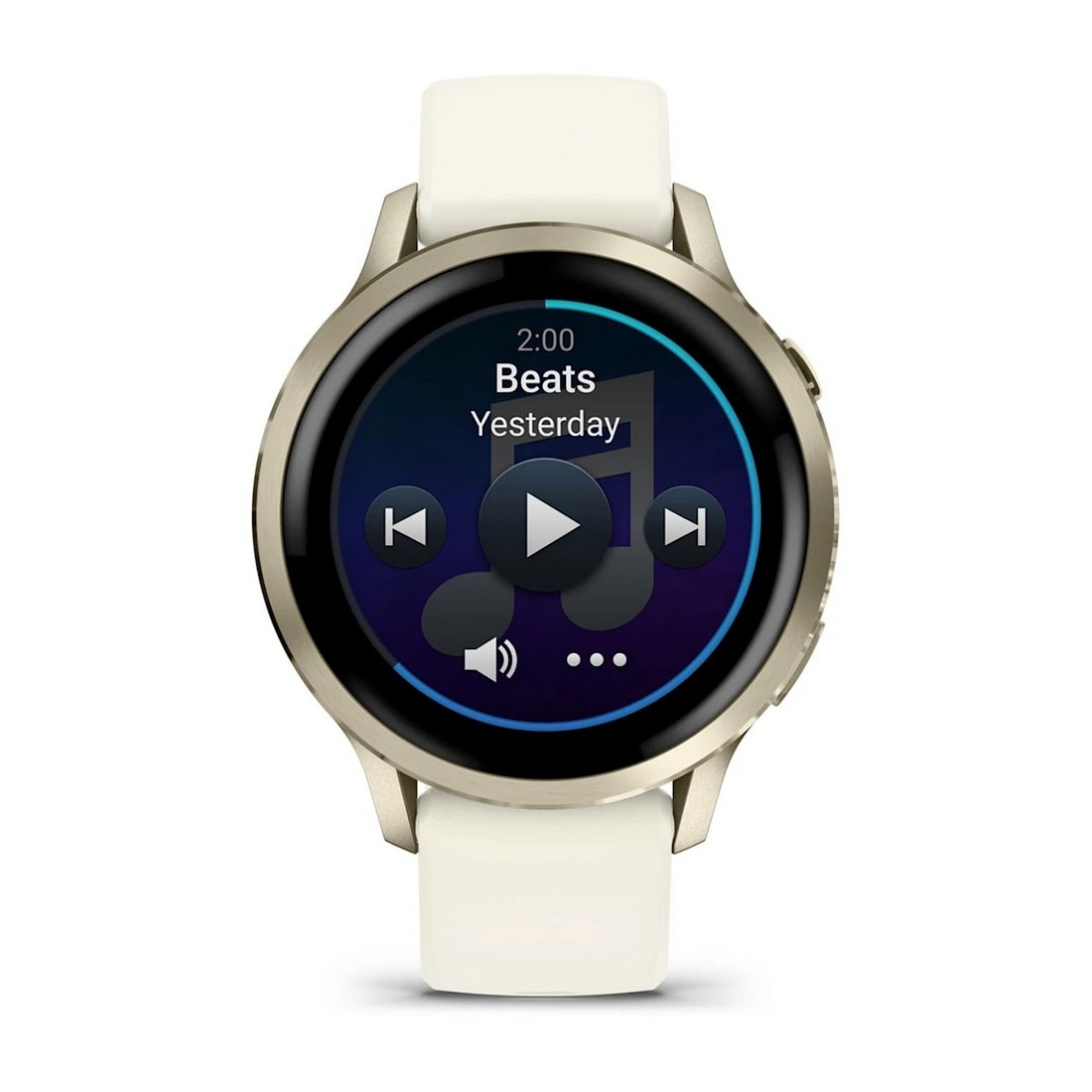 Smartwatch Garmin Venu 4 (41mm) - Aro Dourado com Bracelete Silicone Branco Dourado-4