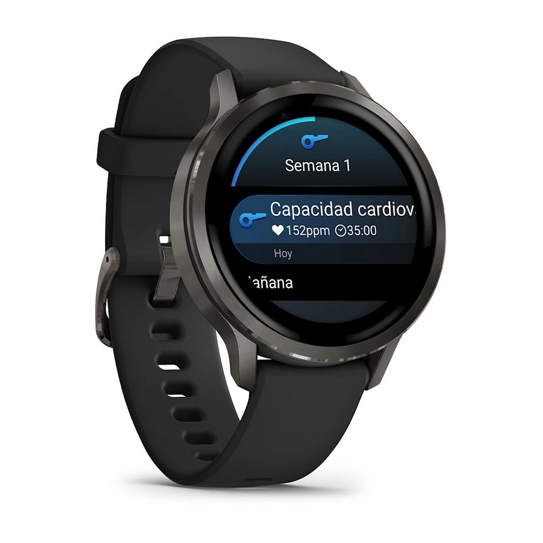 Smartwatch Garmin Venu 4 (41mm) - Aro Preto com Bracelete Silicone Preto Preto-3