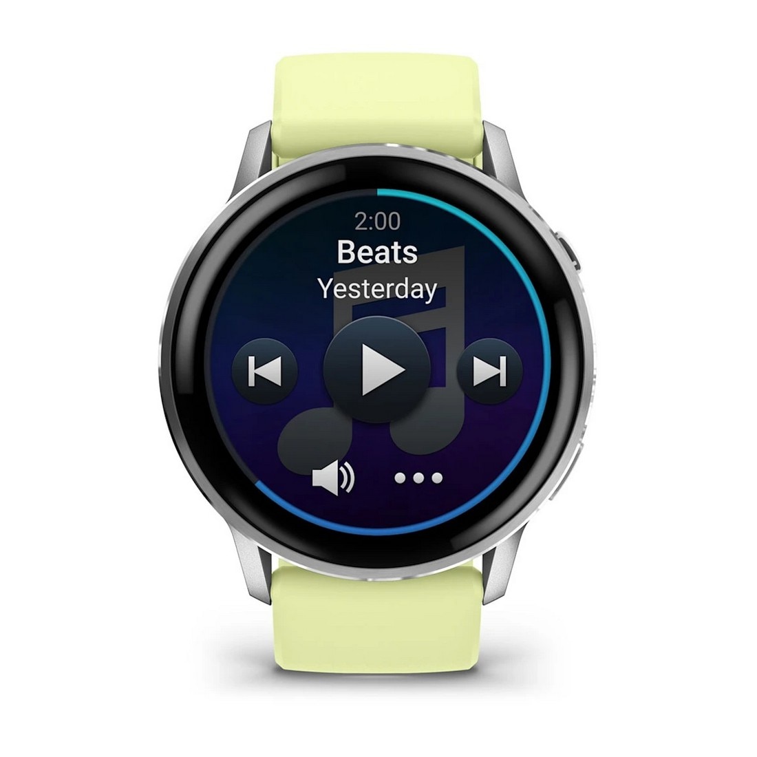 Smartwatch Garmin Venu 4 (45mm) - Aro Prateado com Bracelete Silicone Amarelo Prateado-4