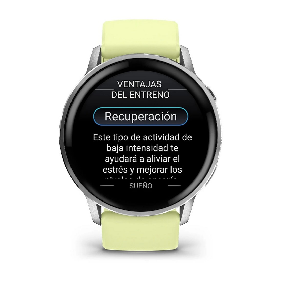 Smartwatch Garmin Venu 4 (45mm) - Aro Prateado com Bracelete Silicone Amarelo Prateado-6