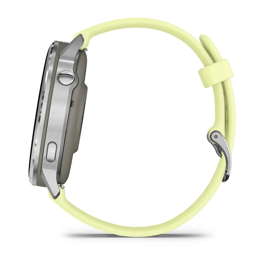 Smartwatch Garmin Venu 4 (45mm) - Aro Prateado com Bracelete Silicone Amarelo Prateado-8