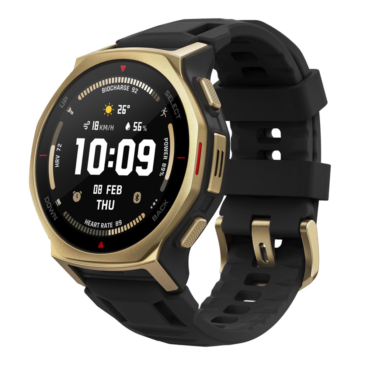 Smartwatch Amazfit T-Rex 3 Pro 44mm com Modo HYROX Negro / Ouro-3