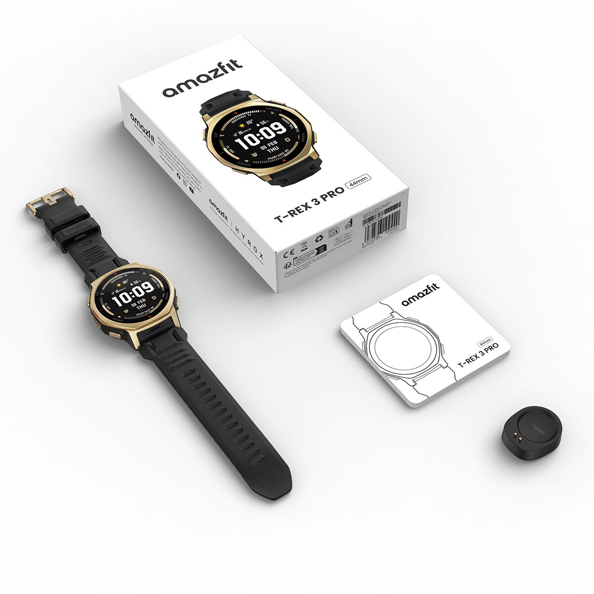 Smartwatch Amazfit T-Rex 3 Pro 44mm com Modo HYROX Negro / Ouro-4