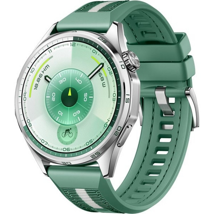 Imagem 0 de Smartwatch Huawei Watch GT6 de 46mm - Prateado com Bracelete Tecido Composto - Verde