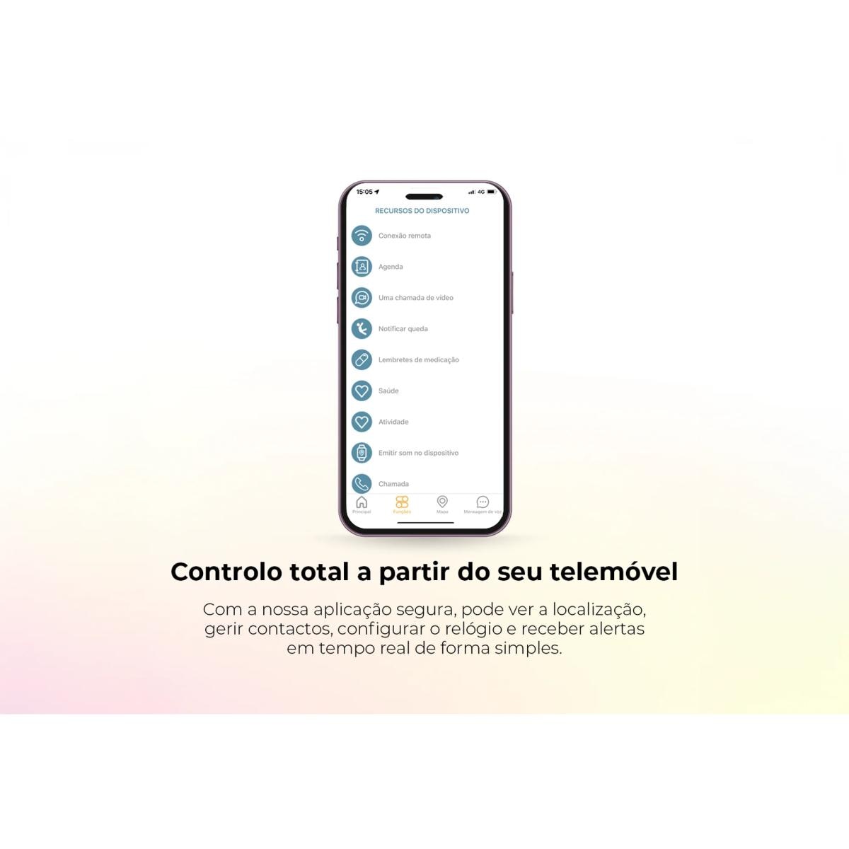 Relógio para Crianças SaveWatch Plus 2 Savefamily - Aro Prateado - Bracelete Tecido Frambuesa Prateado-7